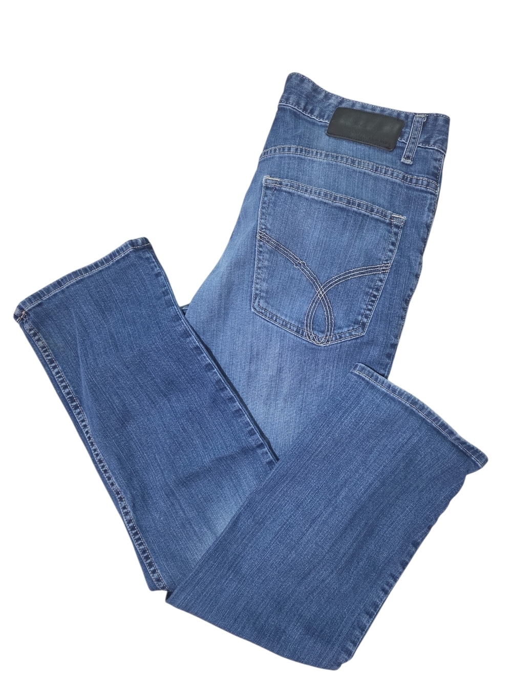 Calvin Klein Jeans Straight-Leg Denim in Medium Blue